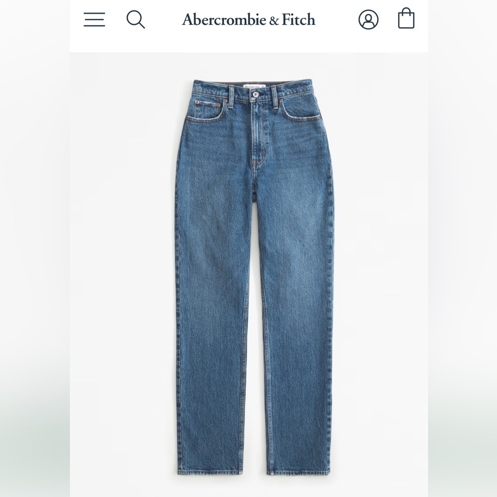 Abercrombie & Fitch Blue Straight Leg Jeans